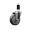 Service Caster 4'' Thermoplastic Rubber Wheel Swivel 1-3/8'' Expanding Stem Caster SCC-EX20S414-TPRB-138 - alternate 1